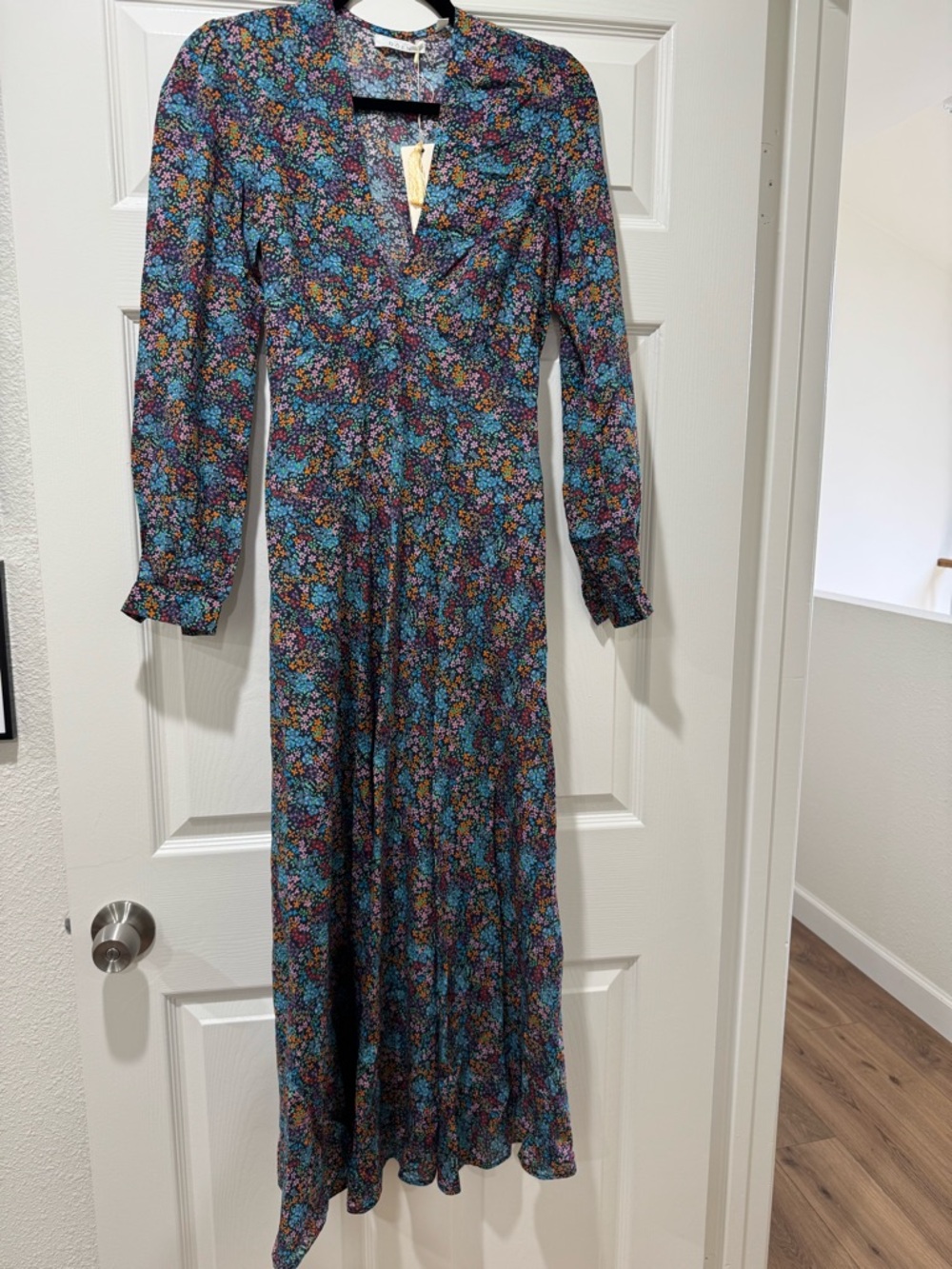 Doen Navy Floral dress with Multicolor Flowers